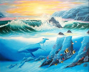 amigos de ballenas y delfines randall brewer Pinturas al óleo